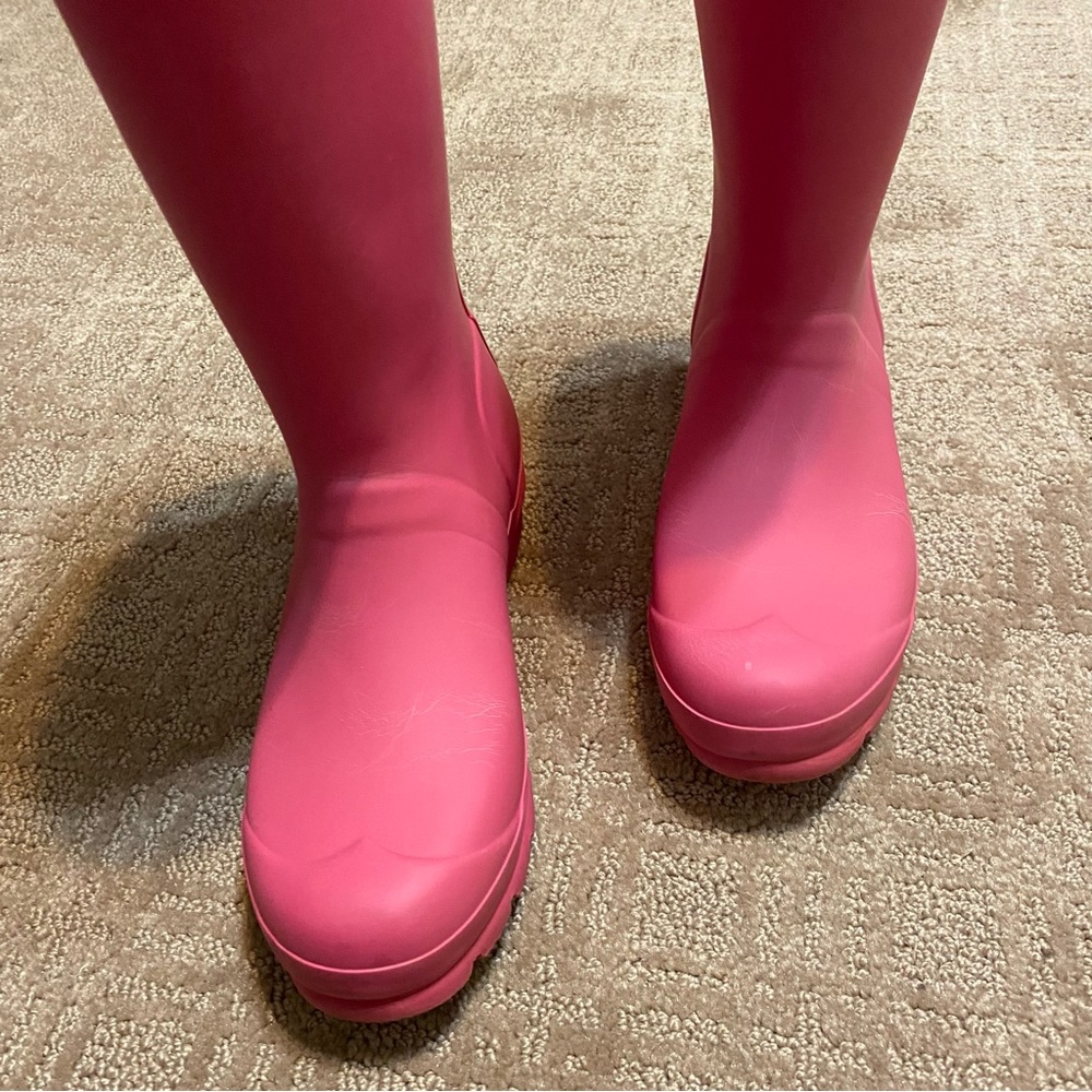 {Hunter} Original Short Rain Boots | Matte Pink ~ Size 5 - Picture 4 of 16
